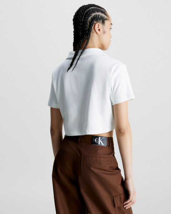 Relaxed Ribbed Polo Shirt