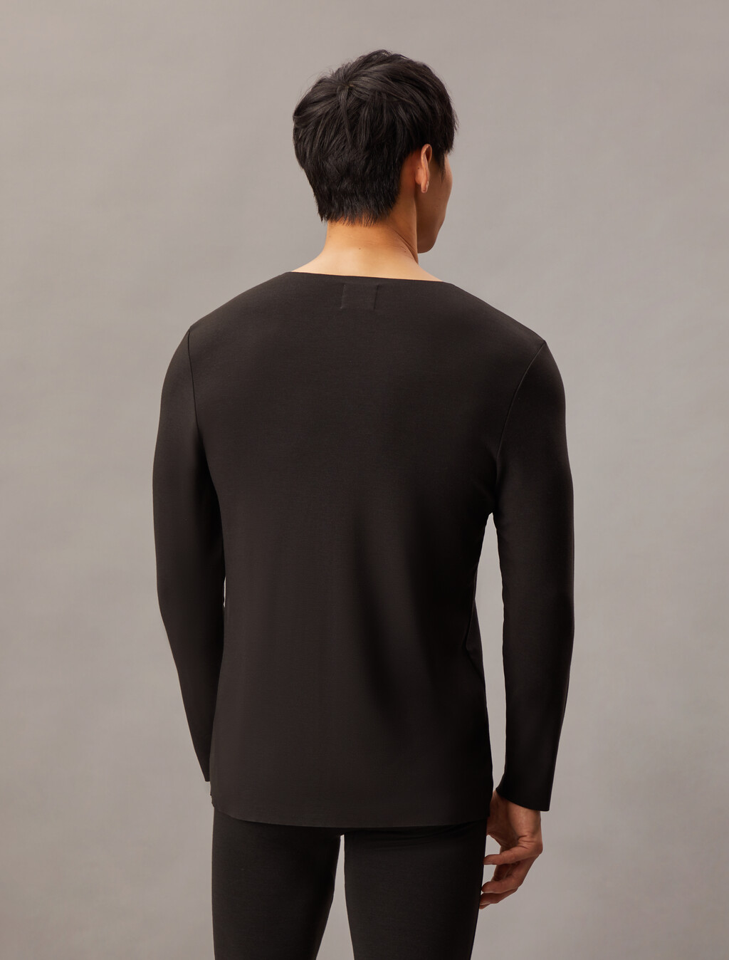 Warm Scoop Neck Top, Black, hi-res