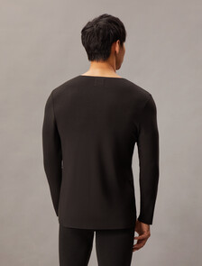 Warm Scoop Neck Top, Black, hi-res