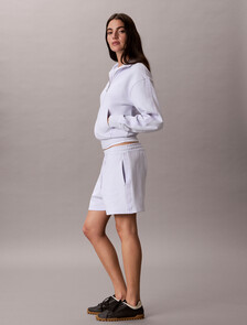 Logo Tape Full Zip Sweatshirt, Lacey Lilac, hi-res