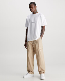 Cotton Canvas Cargo Pants, Travertine, hi-res