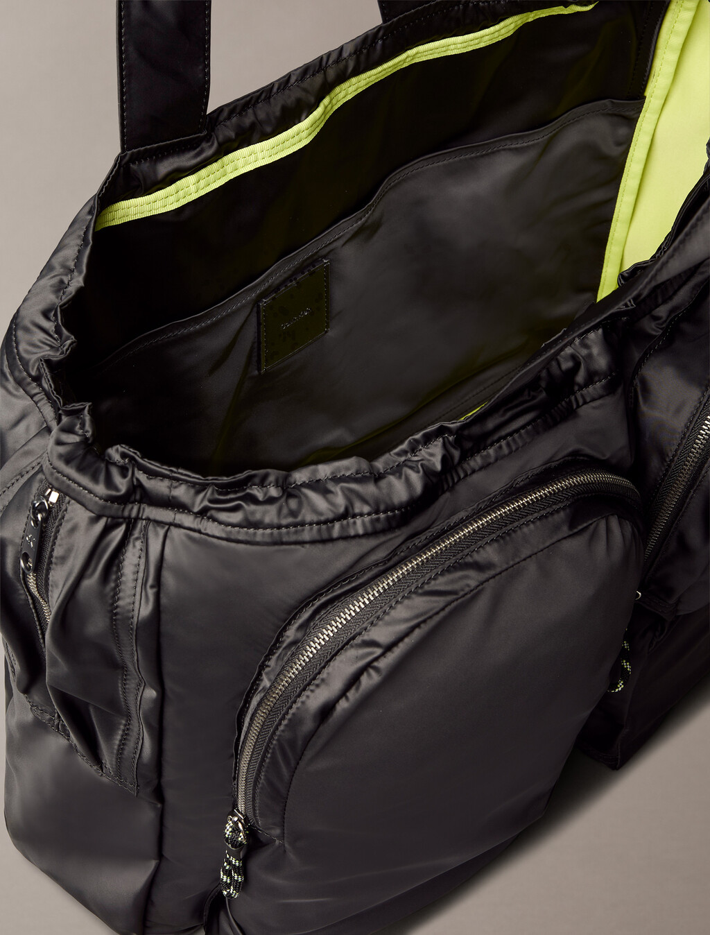 Tech Utility Tote, Black/Wild Lime, hi-res
