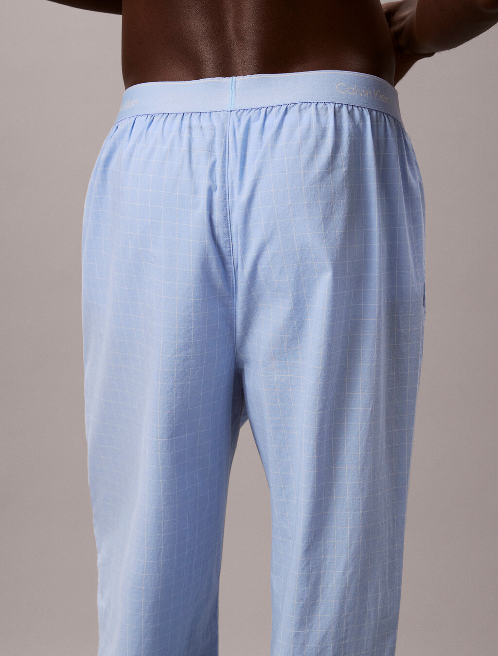 Cotton Poplin Sleep Pants, 19473 PLOTTER PLAID+FROZEN FJORD, hi-res