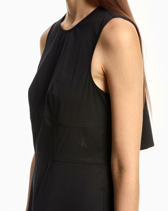 TIE-UP WOVEN DRESS