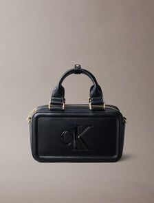 Bold Monogram Mini Tote, Black, hi-res