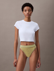 Icon Cotton Stretch Tanga, Spanish Lime, hi-res