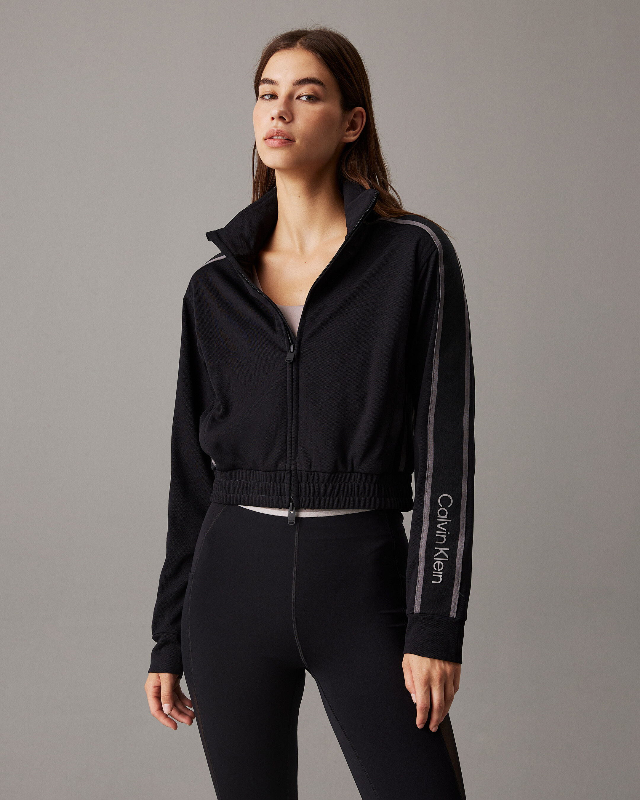 Calvin klein black jacket womens hotsell