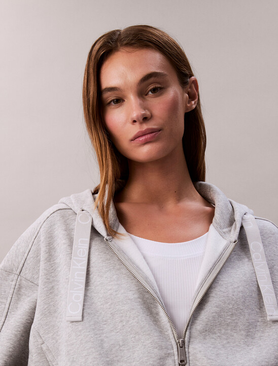 Logo Tape Zip Hoodie