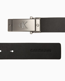 CUTOUT PLAQUE LOGO BELT 35MM, BLACK/ BITTER B, hi-res