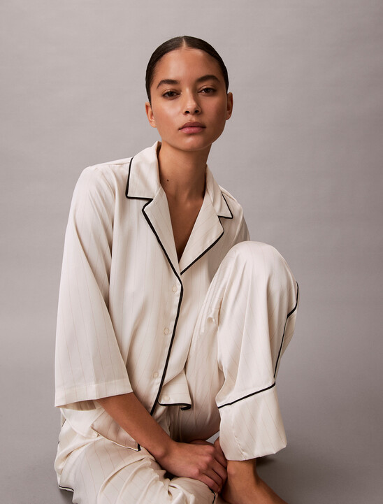 Satin Sheen Short Sleeve Shirt