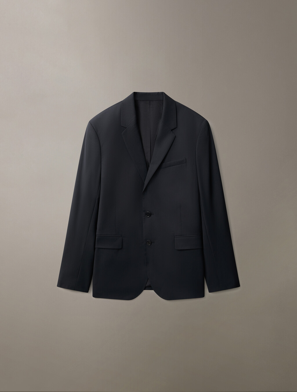 Refined Wool Slim Blazer, Black, hi-res
