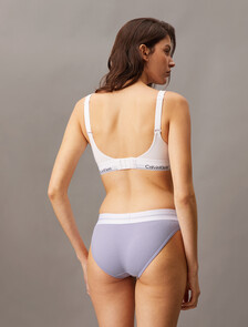Cotton Modal Stretch Rib Bikini, Lilac Quartz, hi-res