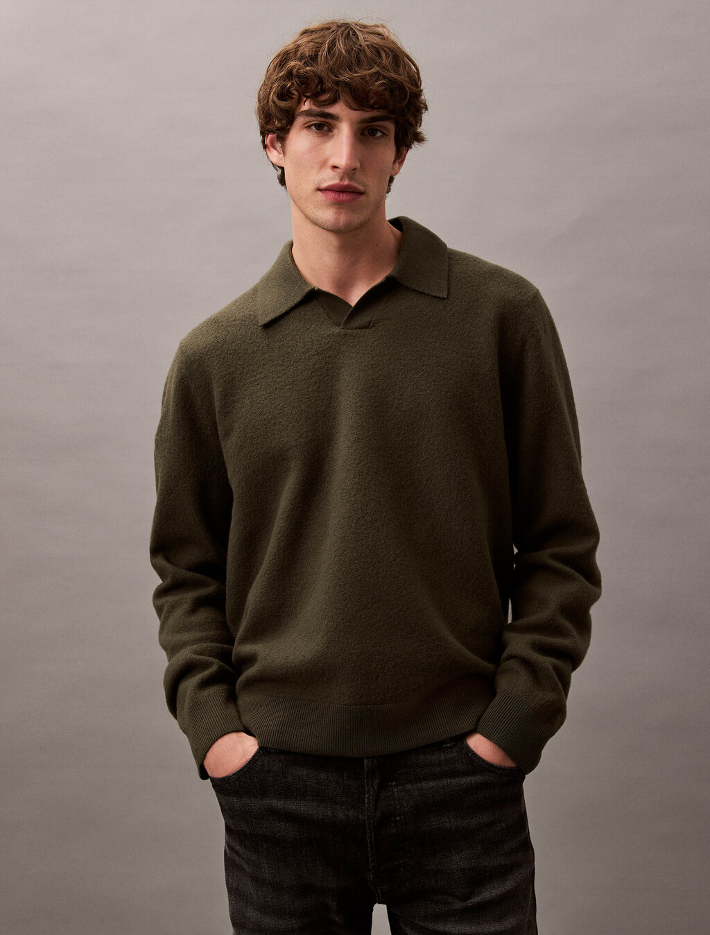Boiled Wool Polo, Deep Depths, hi-res