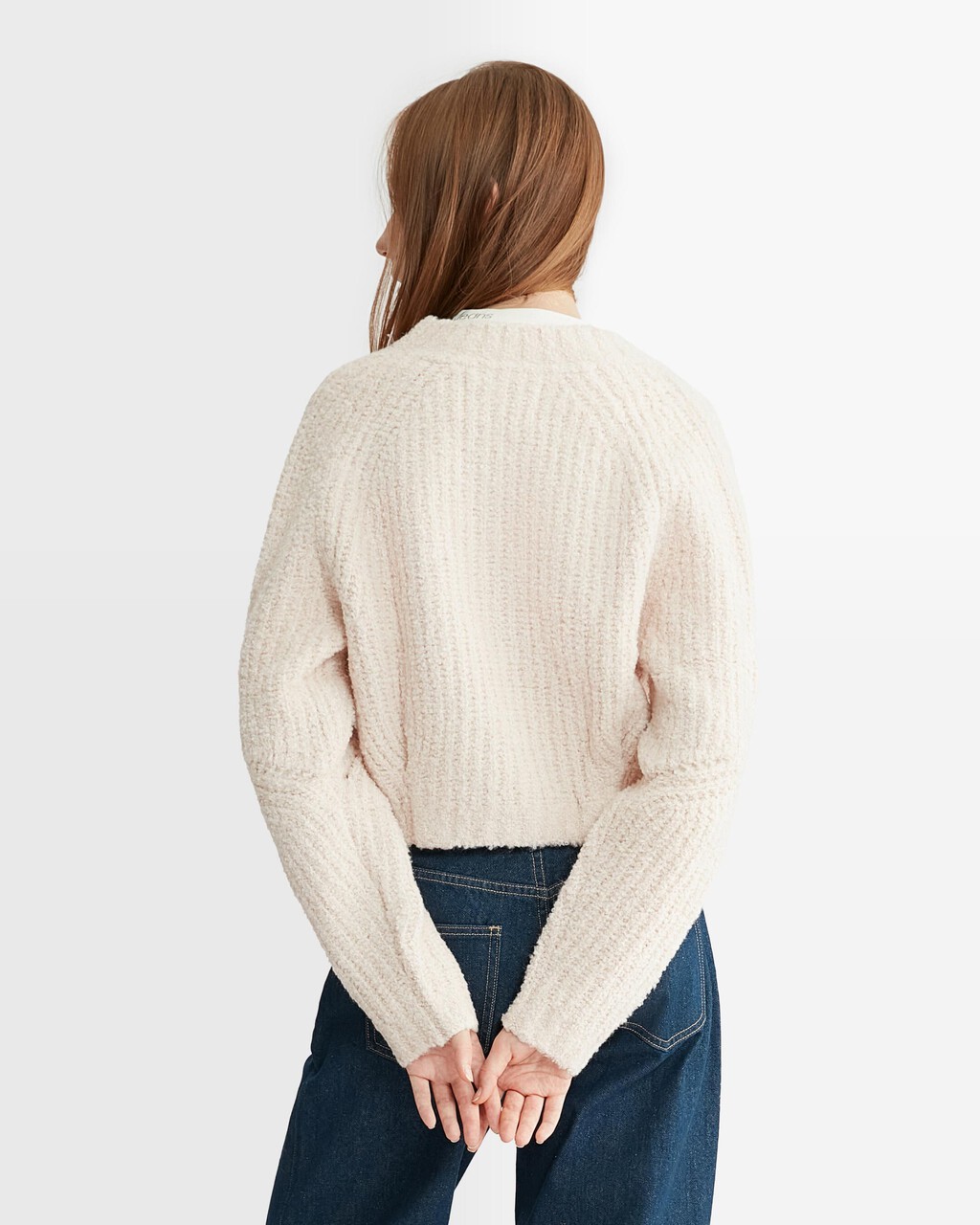 Cropped Cable Knit Cardigan, Putty Beige, hi-res