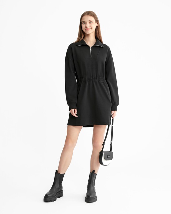Embossed Monogram Half Zip Dress