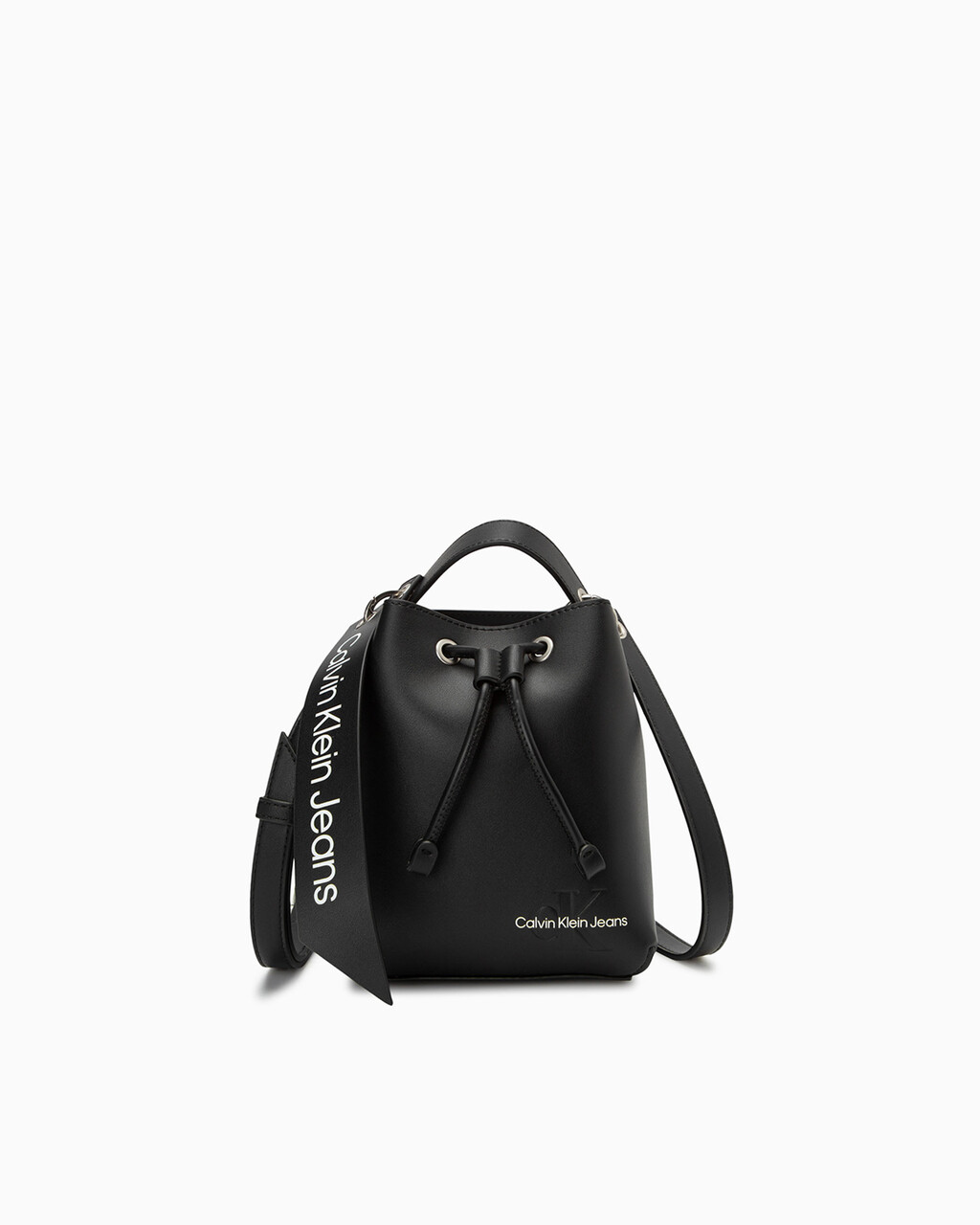 SCULPTED BUCKET BAG, BLACK, hi-res