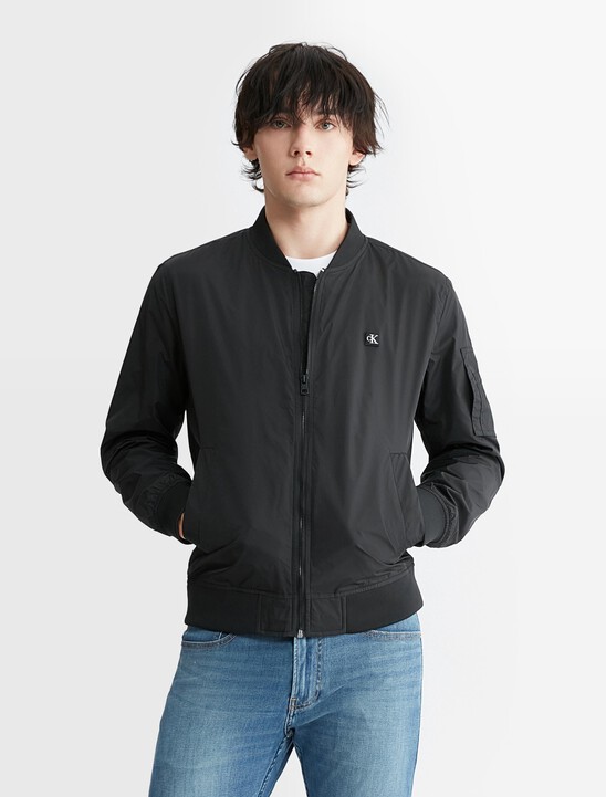 CK Badge Nylon Bomber Jacket