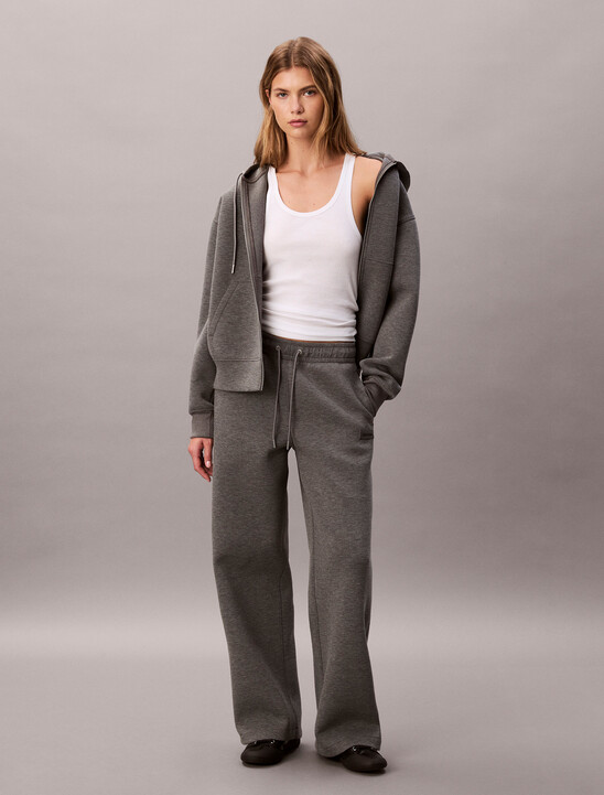 Scuba Jersey Wide Leg Joggers