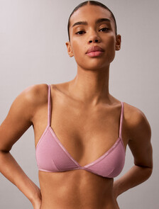 Icon Cotton Modal Limited Edition Lightly Lined Triangle Bra, Dusky Orchid, hi-res