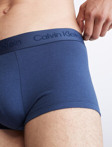 CK Black Ultra Soft Cashmere Low Rise Trunks, Blue Shadow, hi-res