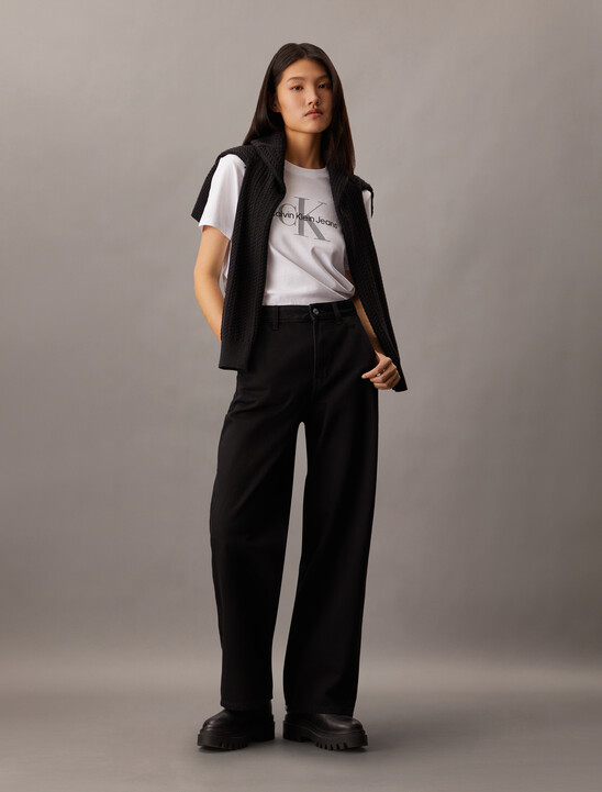 Black Relaxed Tailored Jeans