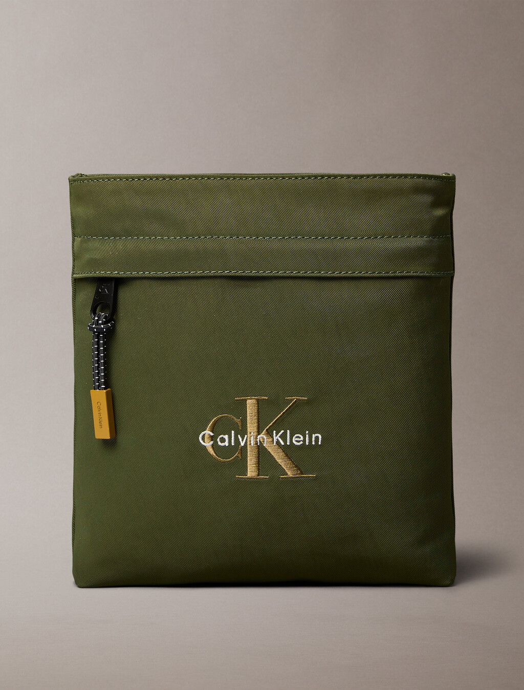 Nylon Monogram Logo Flatpack, Thyme, hi-res