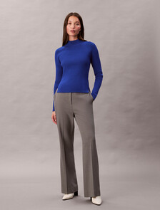 Tech Knit Ribbed Mock Neck Sweater, Cobalt Combo, hi-res