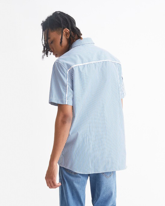 LOGO PIPING RELAXED SHIRT
