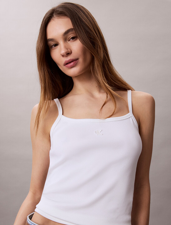 Ribbed Cotton Cami Top