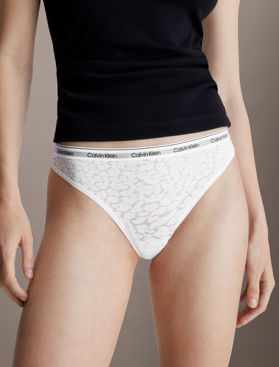 Lace High Leg Thong