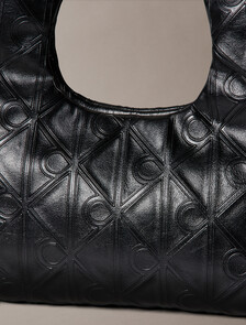 Puffer Emblem Logo Small Bag, 001 BLACK, hi-res