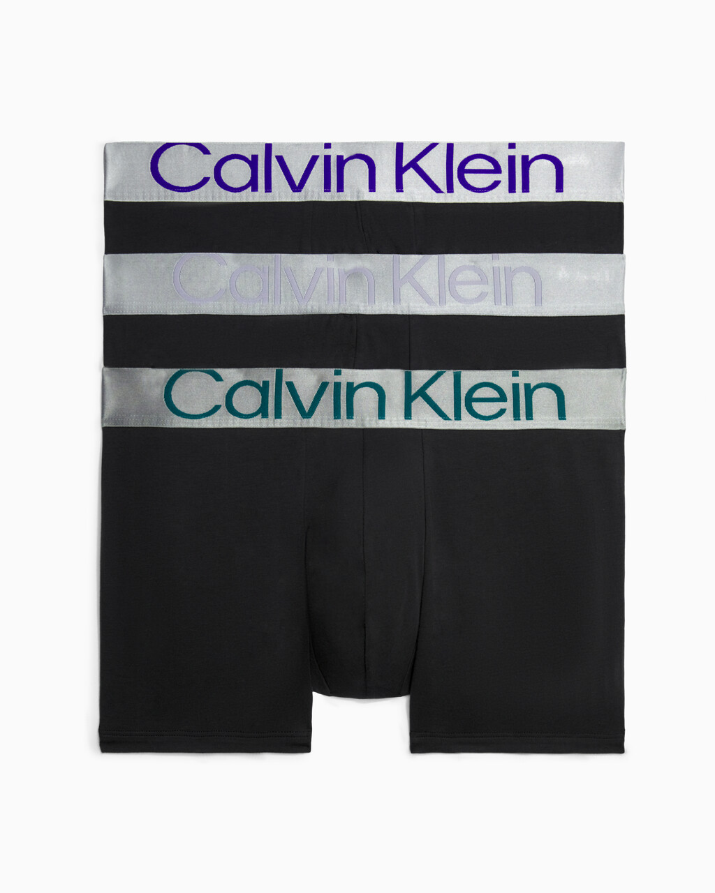 Steel Cotton 3 Pack Trunks, BLACK W/ SPECTRUM BLUE/DAPPLE GREY/ATLAN, hi-res