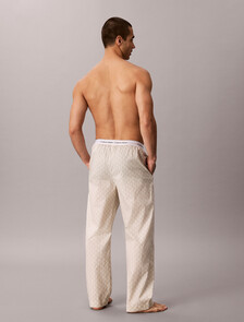 Cotton Poplin Sleep Pants, 21690 Dual Emblem+Tofu, hi-res