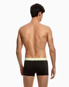 COTTON STRETCH 3 PACK LOW RISE TRUNK, BLACK W CLEMATIS WB/BLACK W GREY HTR WB/, hi-res