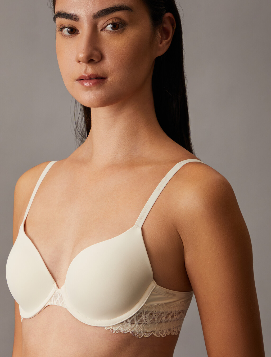 Attraction Light Lined Demi Bra, Ivory, hi-res