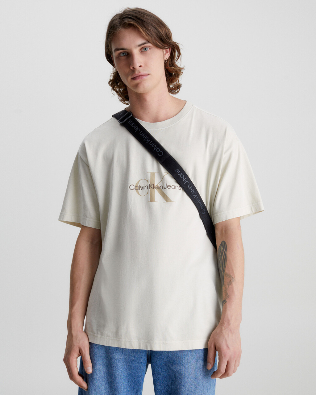 RELAXED MONOGRAM T-SHIRT, Classic Beige, hi-res