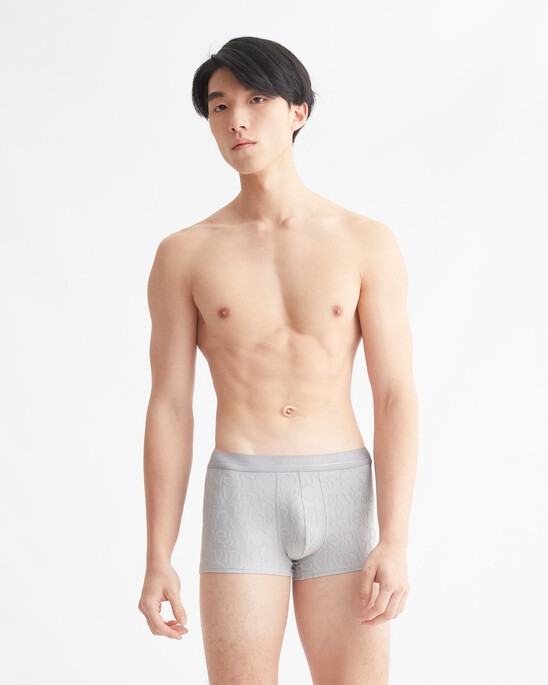 CK BLACK LOGO JACQUARD LOW RISE TRUNKS