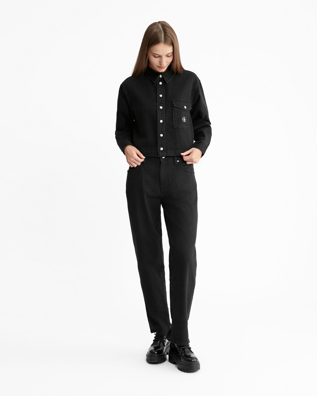 Sustainable 90S Straight Black Jeans, Denim Black, hi-res