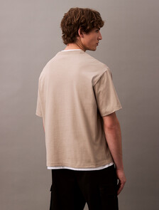 Calvin Logo Crew Neck Tee, Vintage Khaki, hi-res