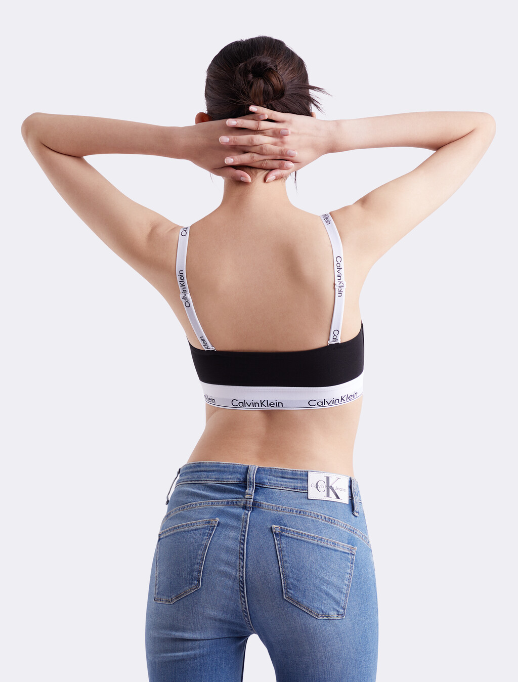 Icon Cotton Bandeau Bralette, Black, hi-res
