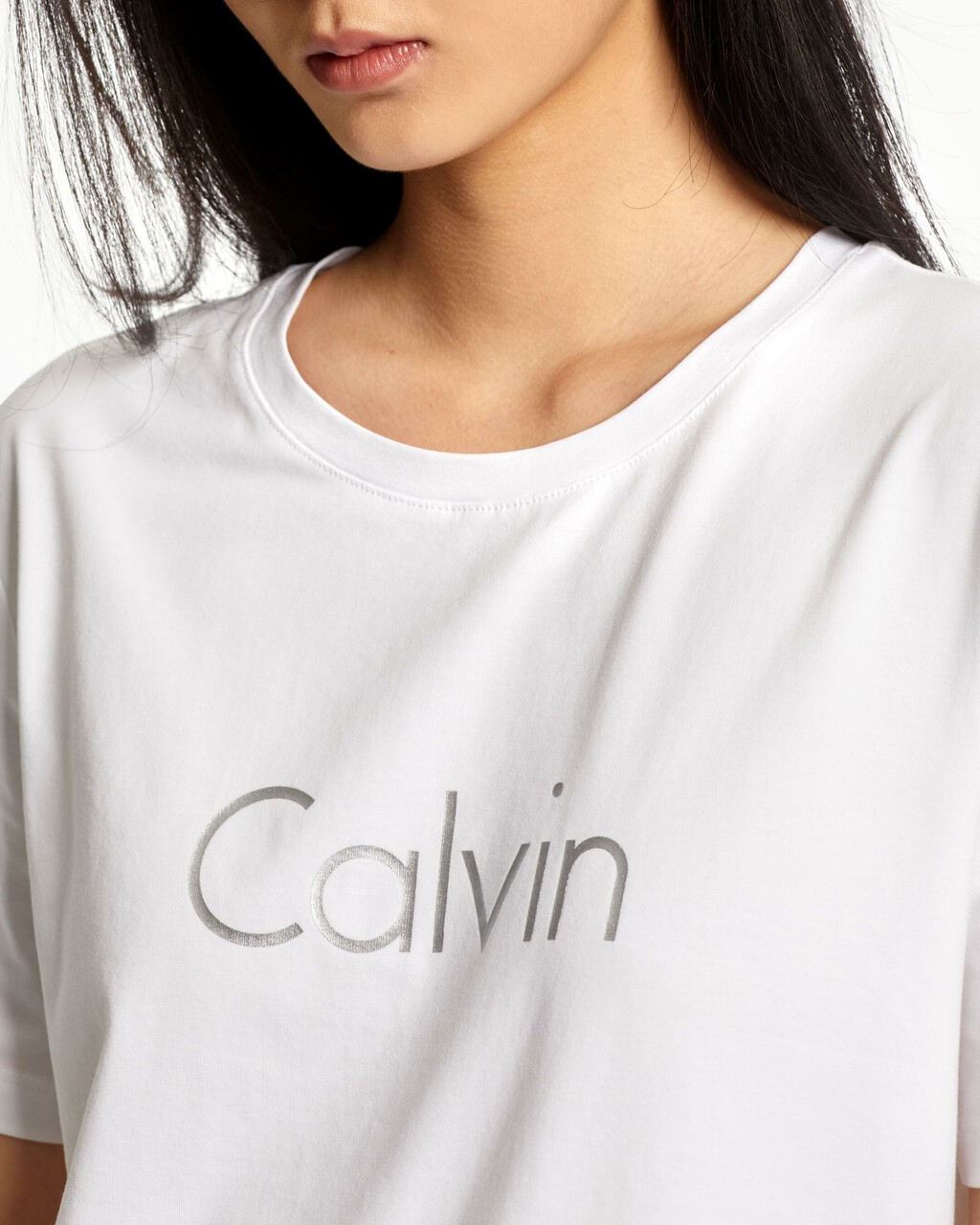 Calvin Straight Tee, Bright White 11-0601, hi-res