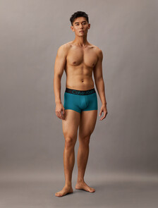 Bold Logo Low Rise Trunks 3 Pack, black/ high rise/ deep tropical teal, hi-res