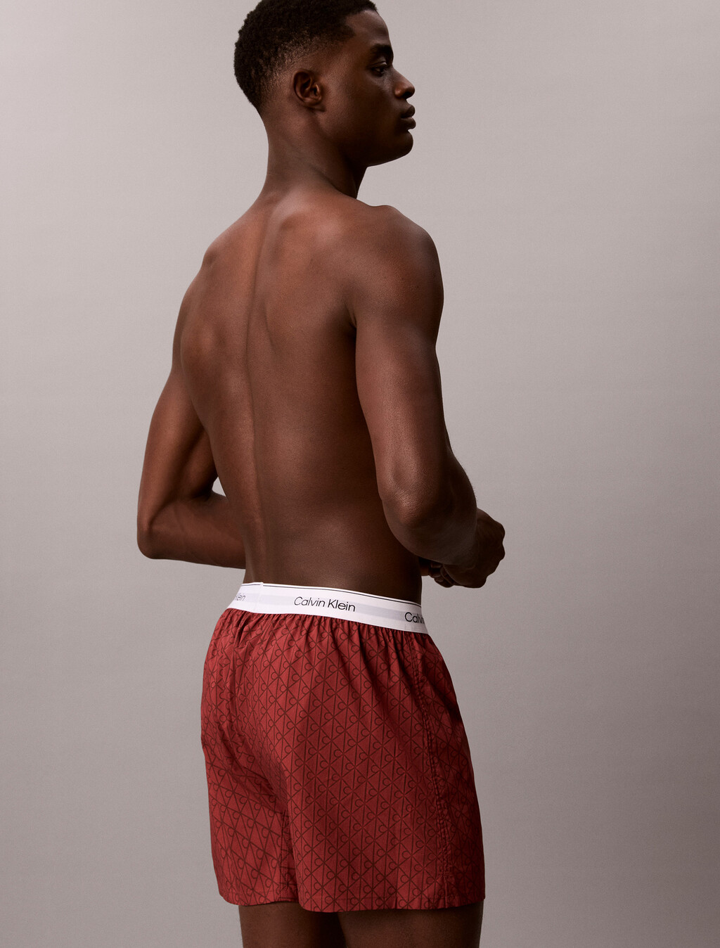 Cotton Poplin Traditional Boxers, 21690 Dual Emblem+Spiced Apple, hi-res