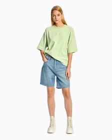 BERMUDA MOM SHORTS, Denim Medium, hi-res