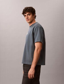 Relaxed High Pile Logo Tee, Dark Slate, hi-res