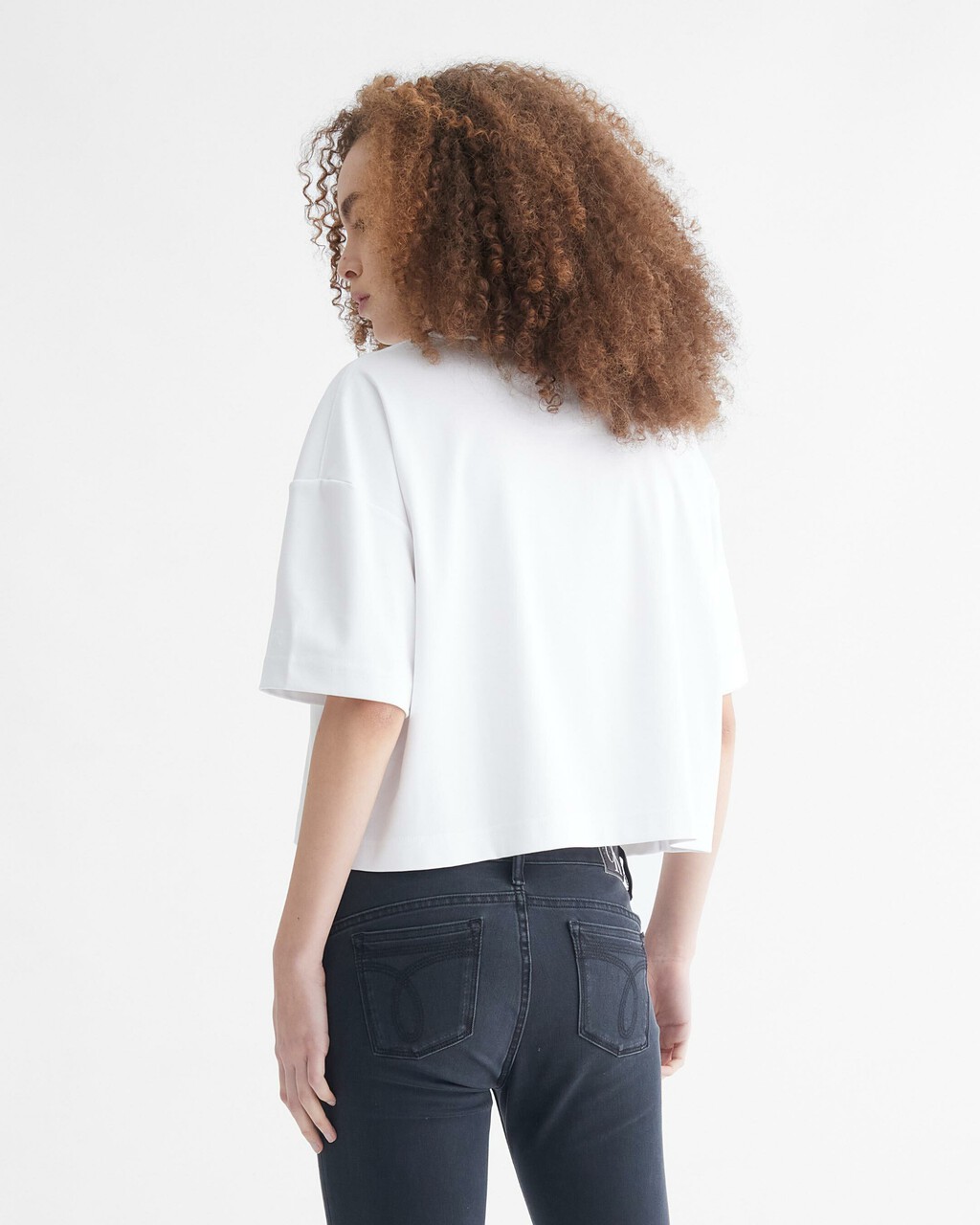 Premium Capsule Cropped Tee, Bright White, hi-res