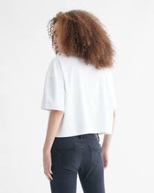 Premium Capsule Cropped Tee, Bright White, hi-res