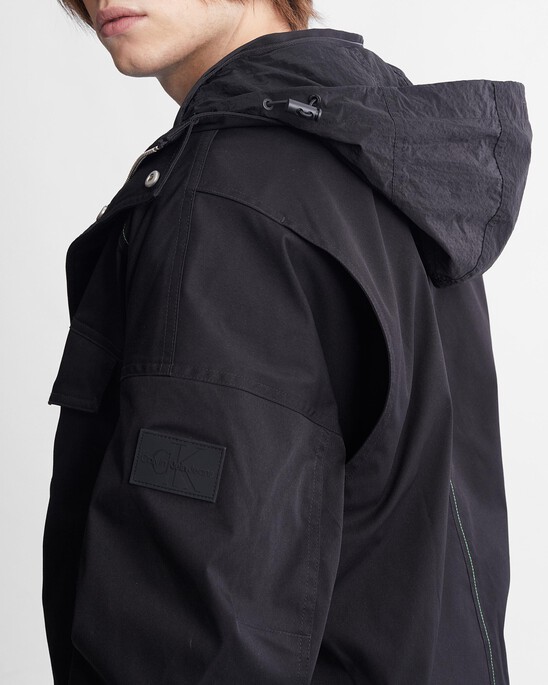 Recycled Field Jacket With Retractable Hood