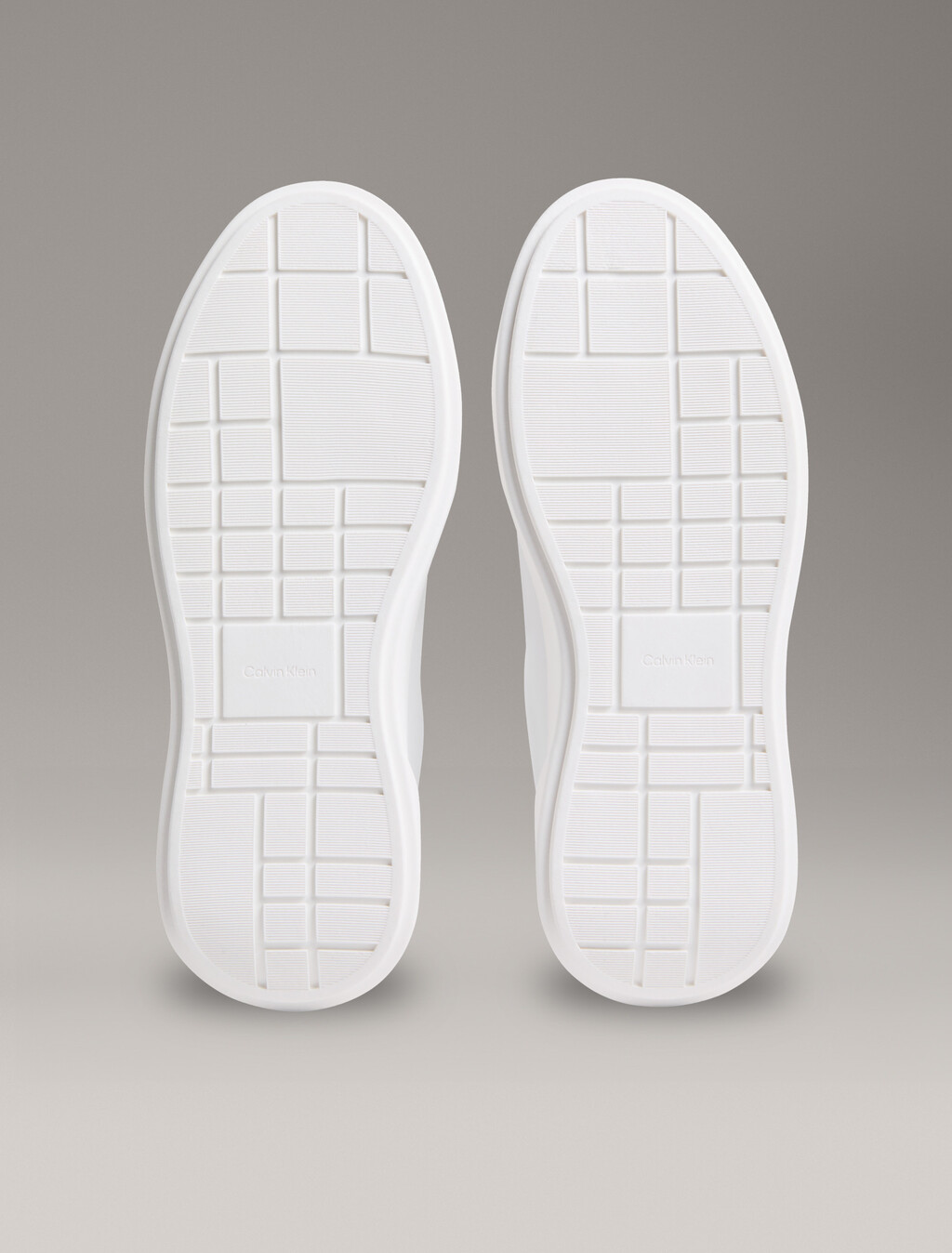 CK Avenue - Leather Logo Trainers, Bright White/Silver, hi-res