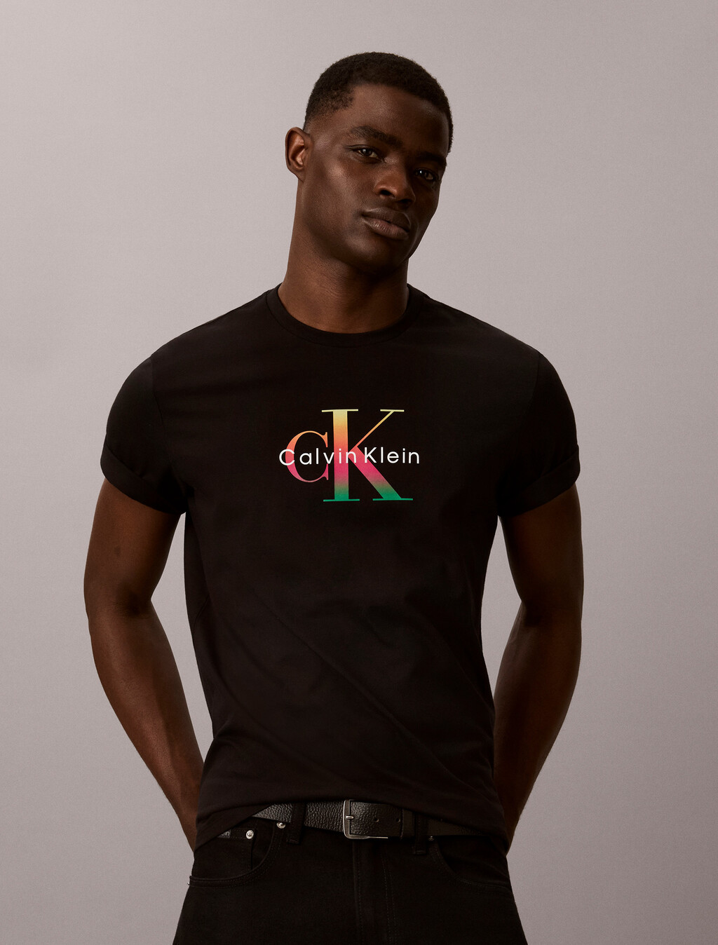 Monogram T-shirt - Pride, Black, hi-res